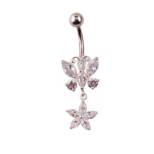 Miu 5 Gümüş Göbek Piercing Küpe Ms3260