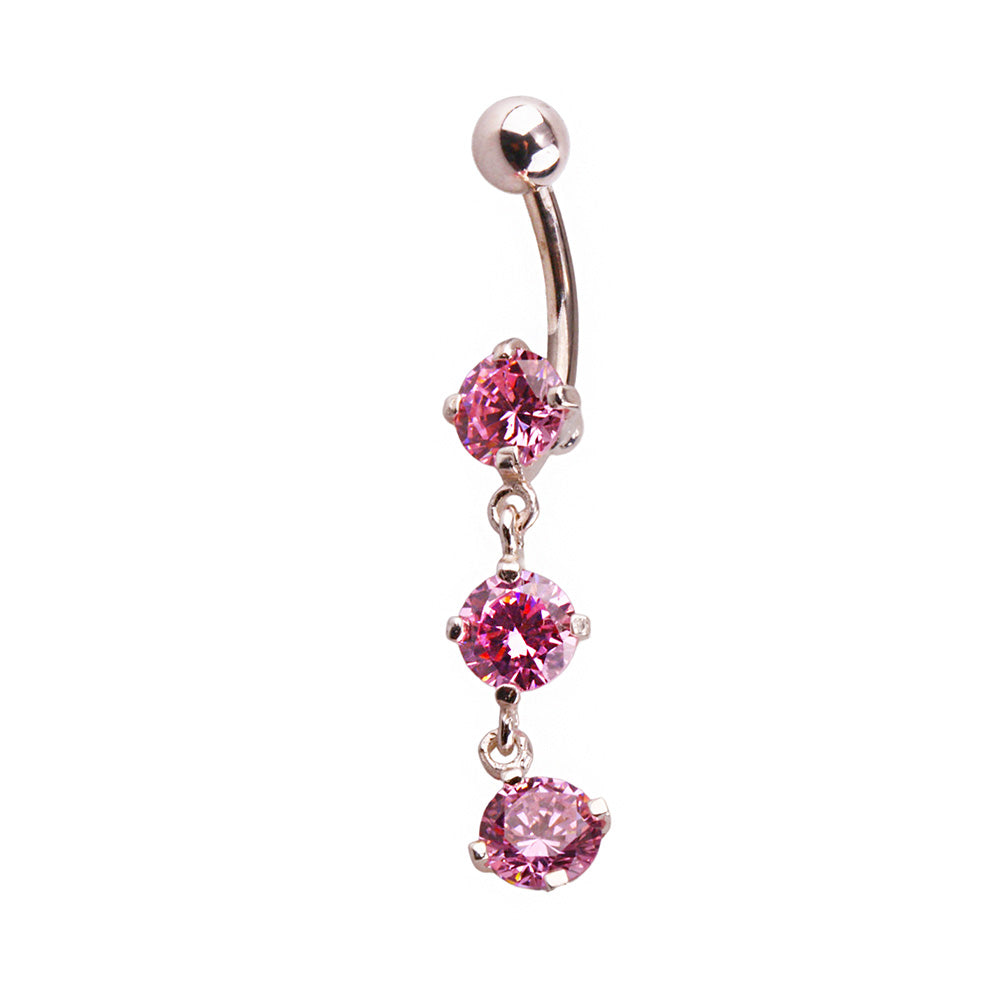 Miu 9 Gümüş Göbek Piercing Küpe Ms3264