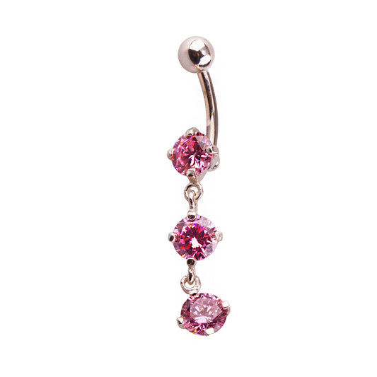 Miu 9 Gümüş Göbek Piercing Küpe Ms3264