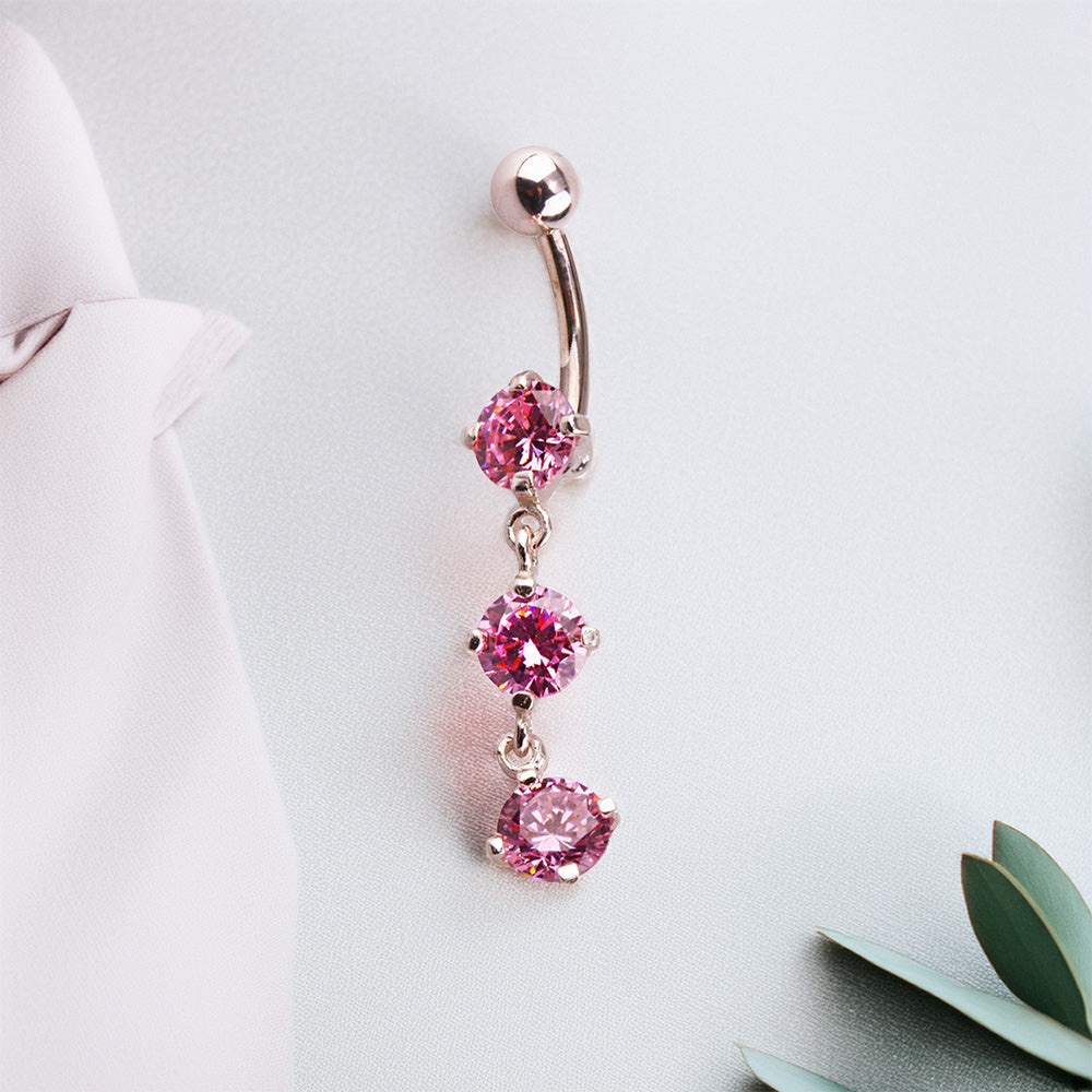 Miu 9 Gümüş Göbek Piercing Küpe Ms3264