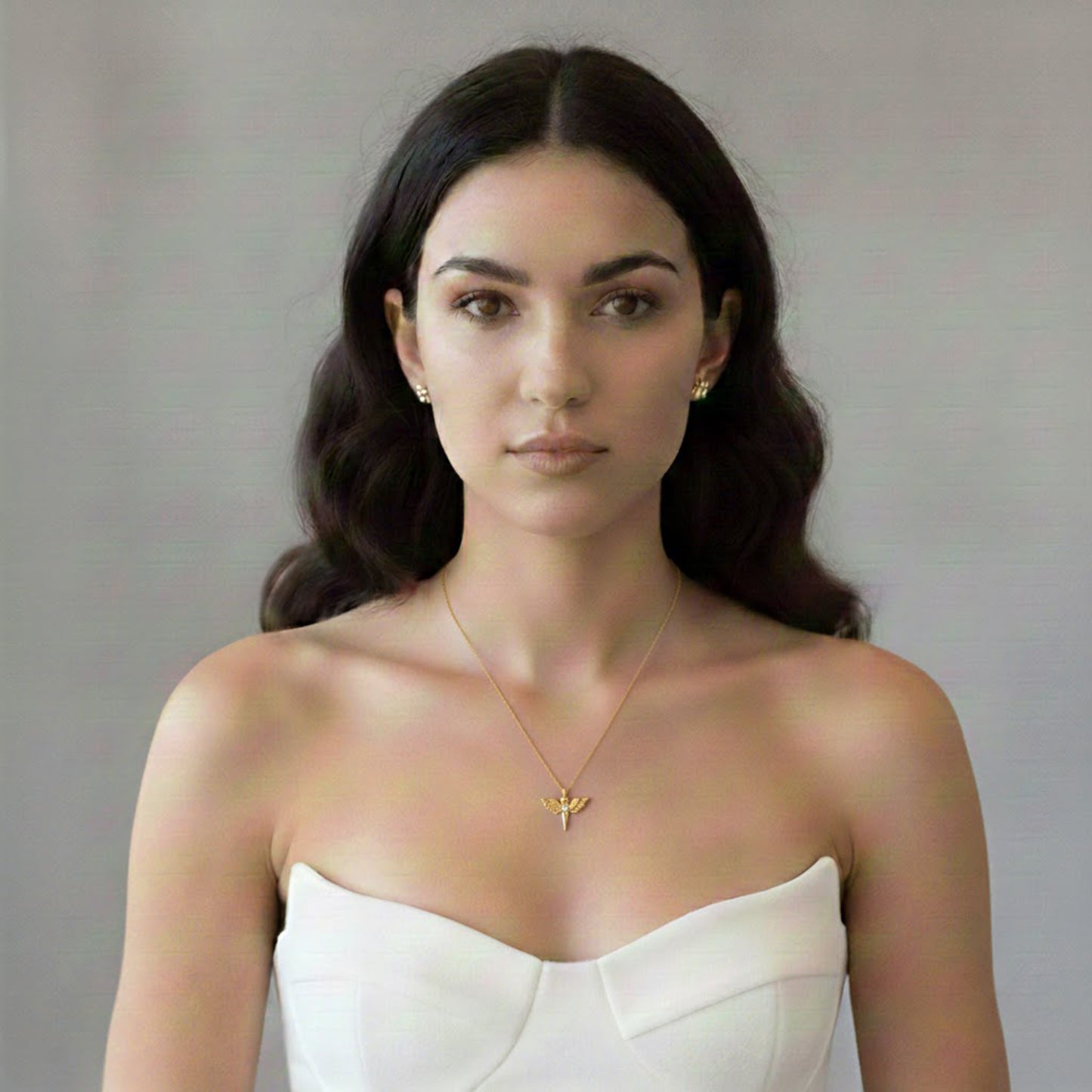 Melek Gümüş Kolye
