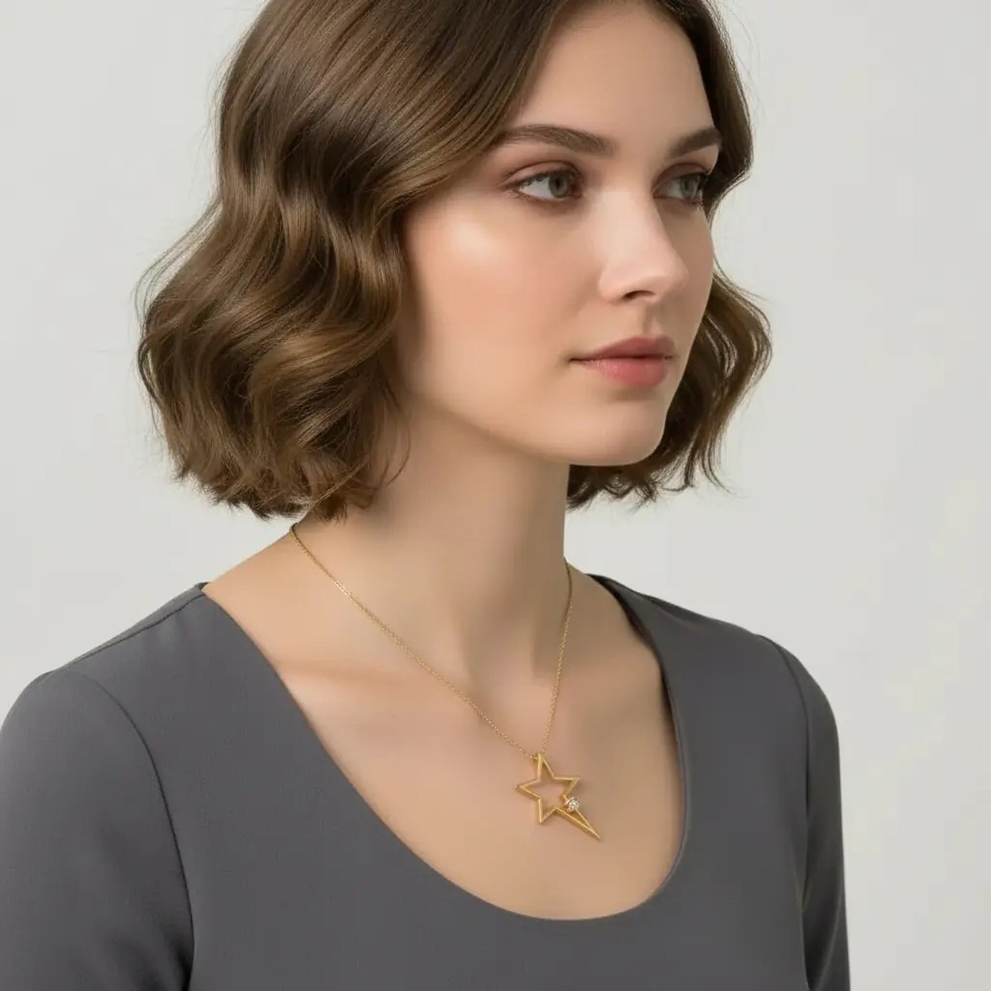 Yıldız Gümüş Kolye