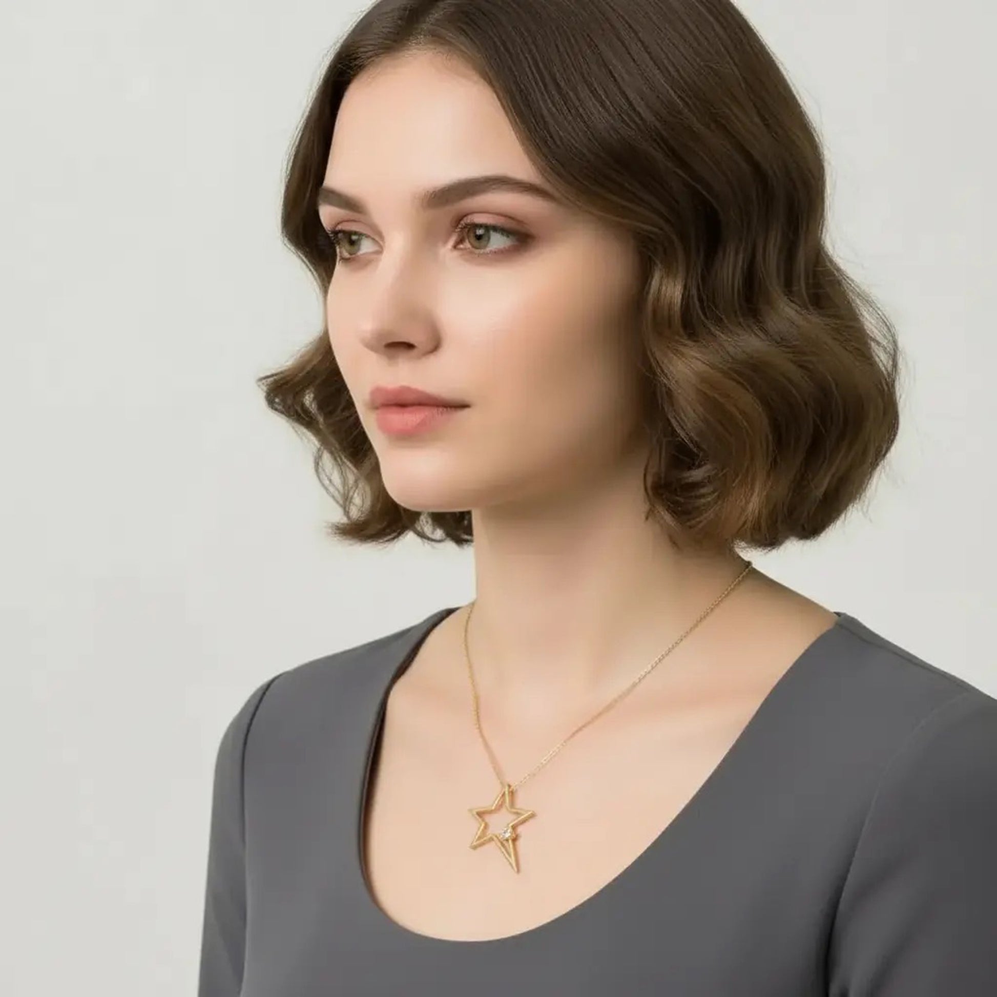 Yıldız Gümüş Kolye