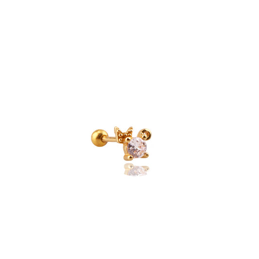 Liu S 6 Kedi Gümüş Piercing - Ms3821