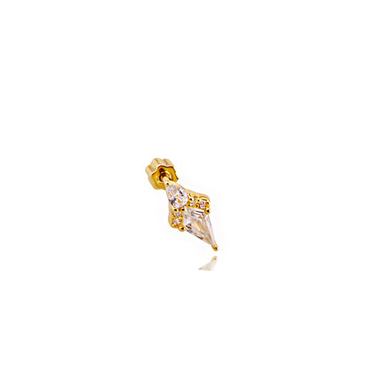 Liu S 12 Şık Gümüş Piercing - Ms3827