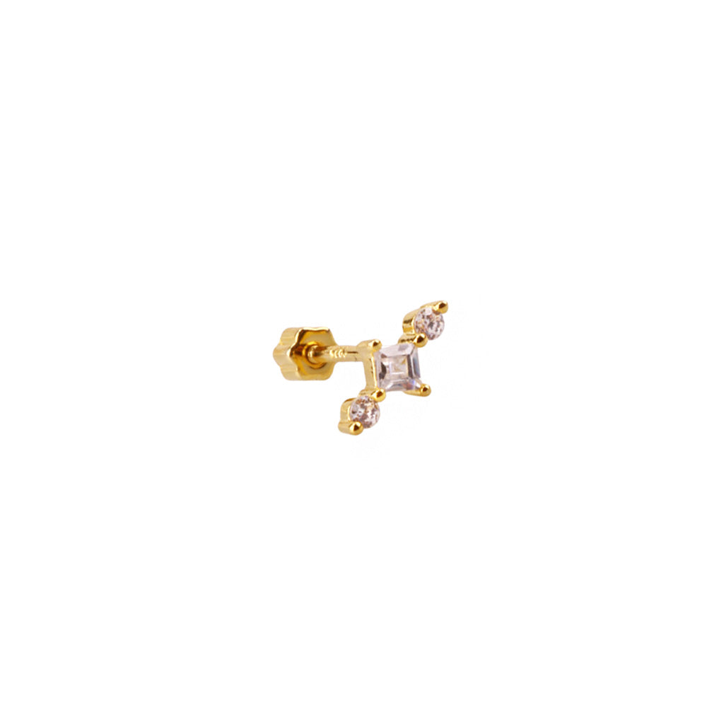 Liu S 15 Şık Gümüş Piercing - Ms3830