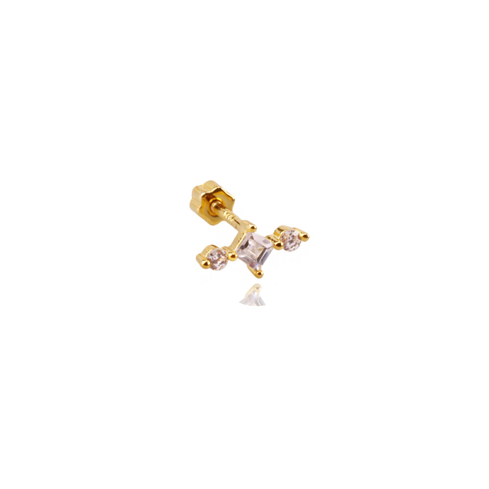 Liu S 15 Şık Gümüş Piercing - Ms3830