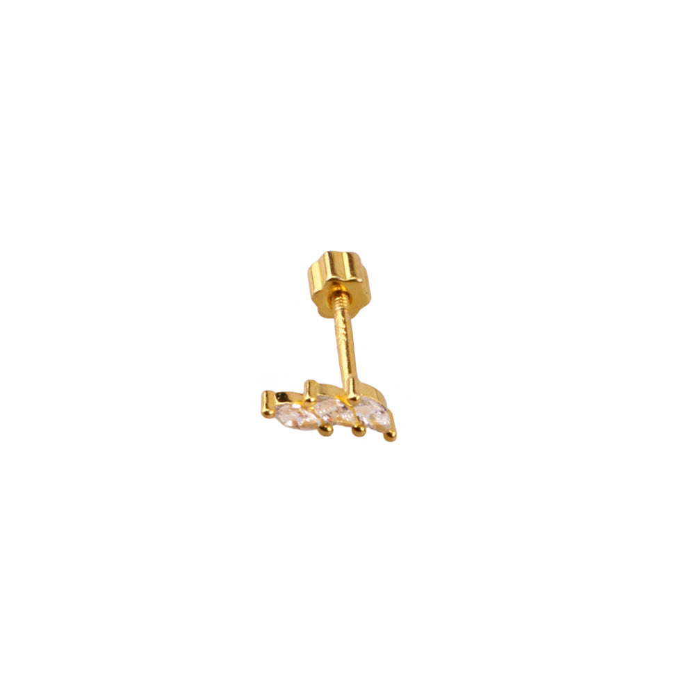 Liu S 19 Şık Gümüş Piercing - Ms3834