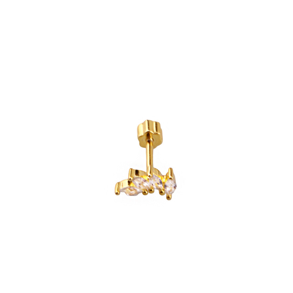 Liu S 23 Şık Gümüş Piercing - Ms3838