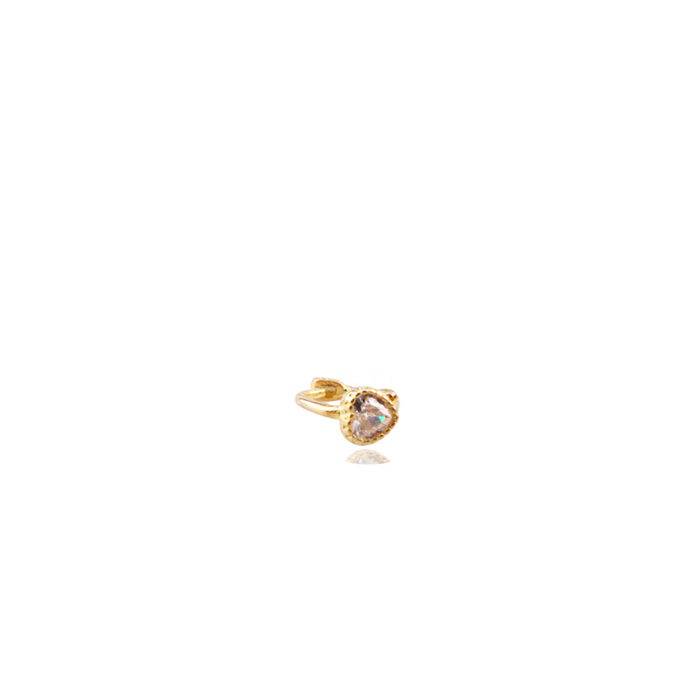 Liu S 27 Halka Kalp Gümüş Piercing - Ms3842