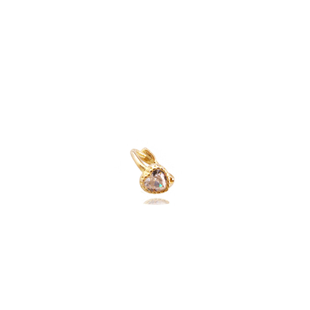 Liu S 27 Halka Kalp Gümüş Piercing - Ms3842