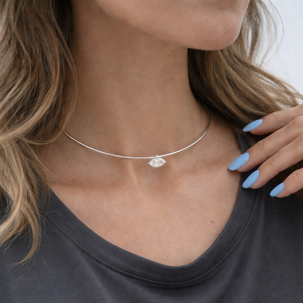 Markiz Choker Gümüş Kolye