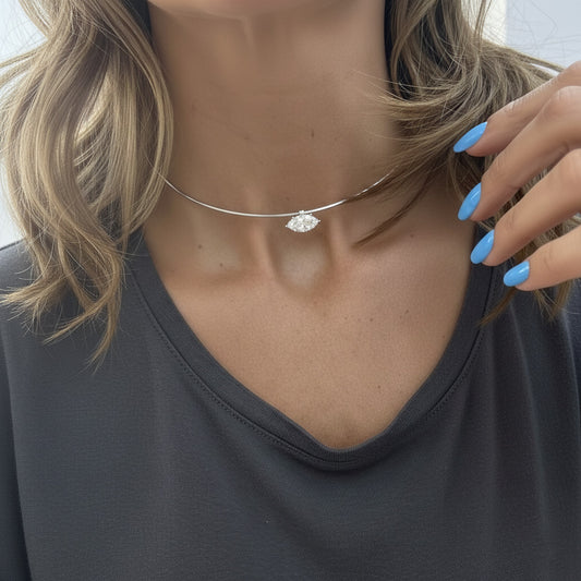 Markiz Choker Gümüş Kolye