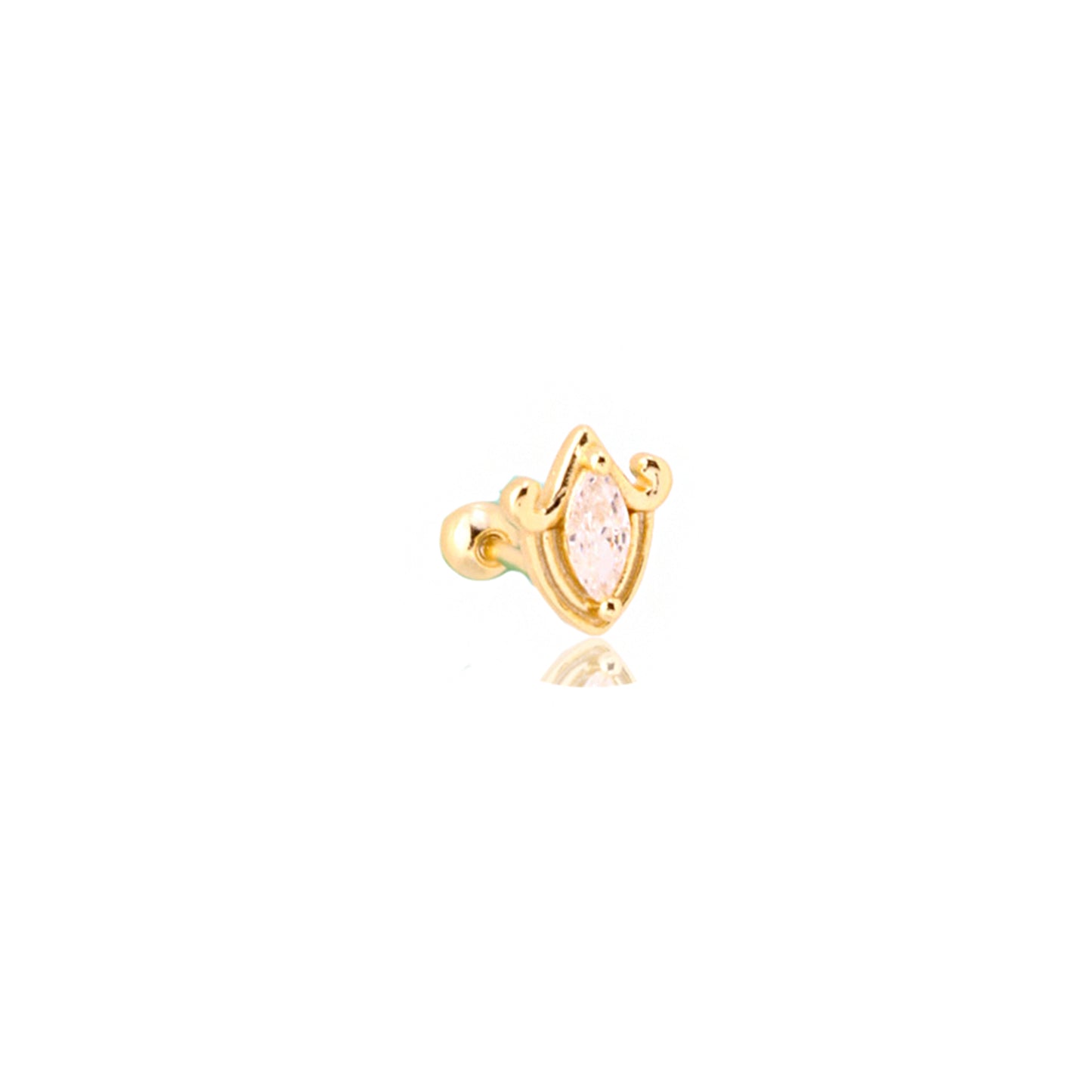 Pirius 1 Şık Gümüş Piercing - Ms3872