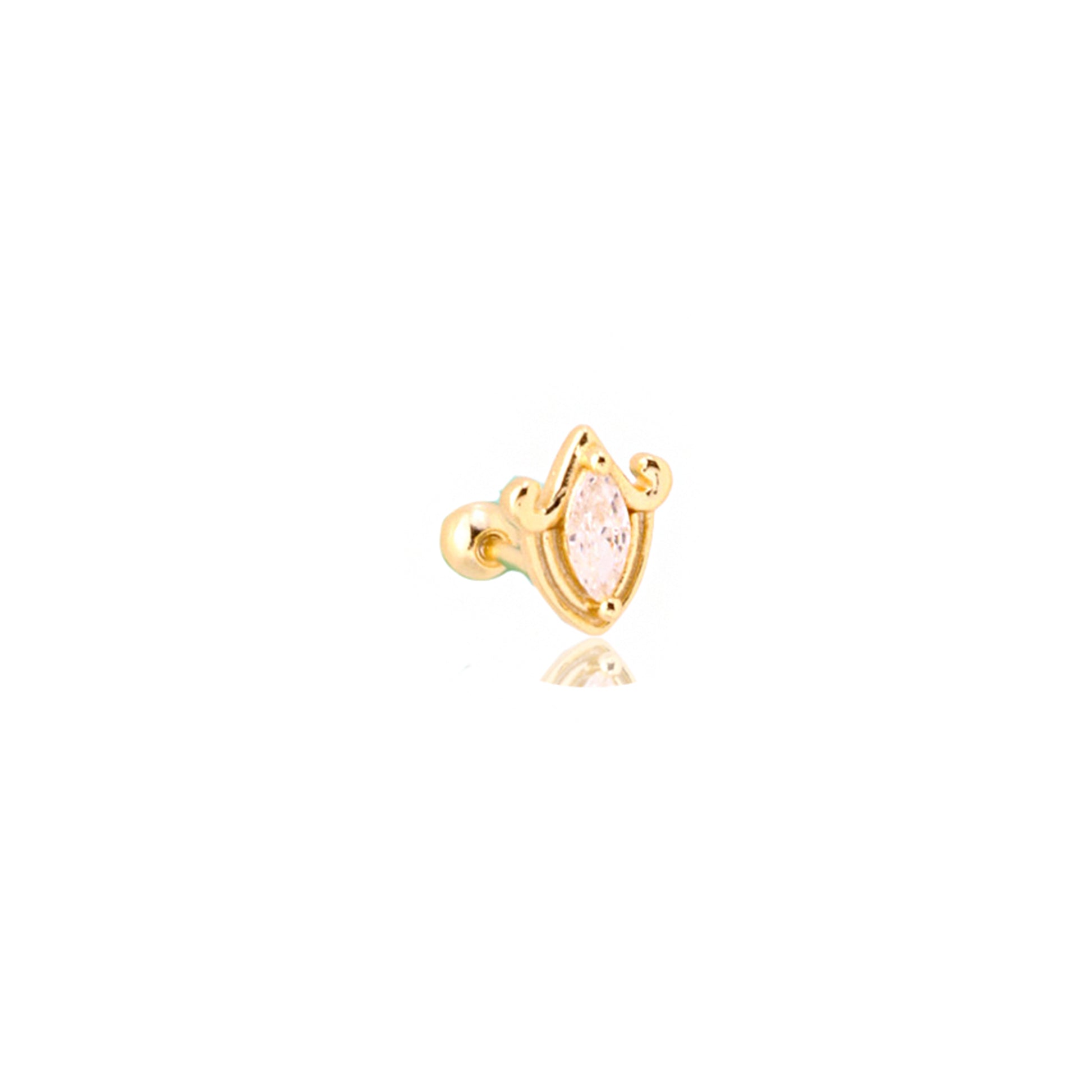 Pirius 1 Şık Gümüş Piercing - Ms3872
