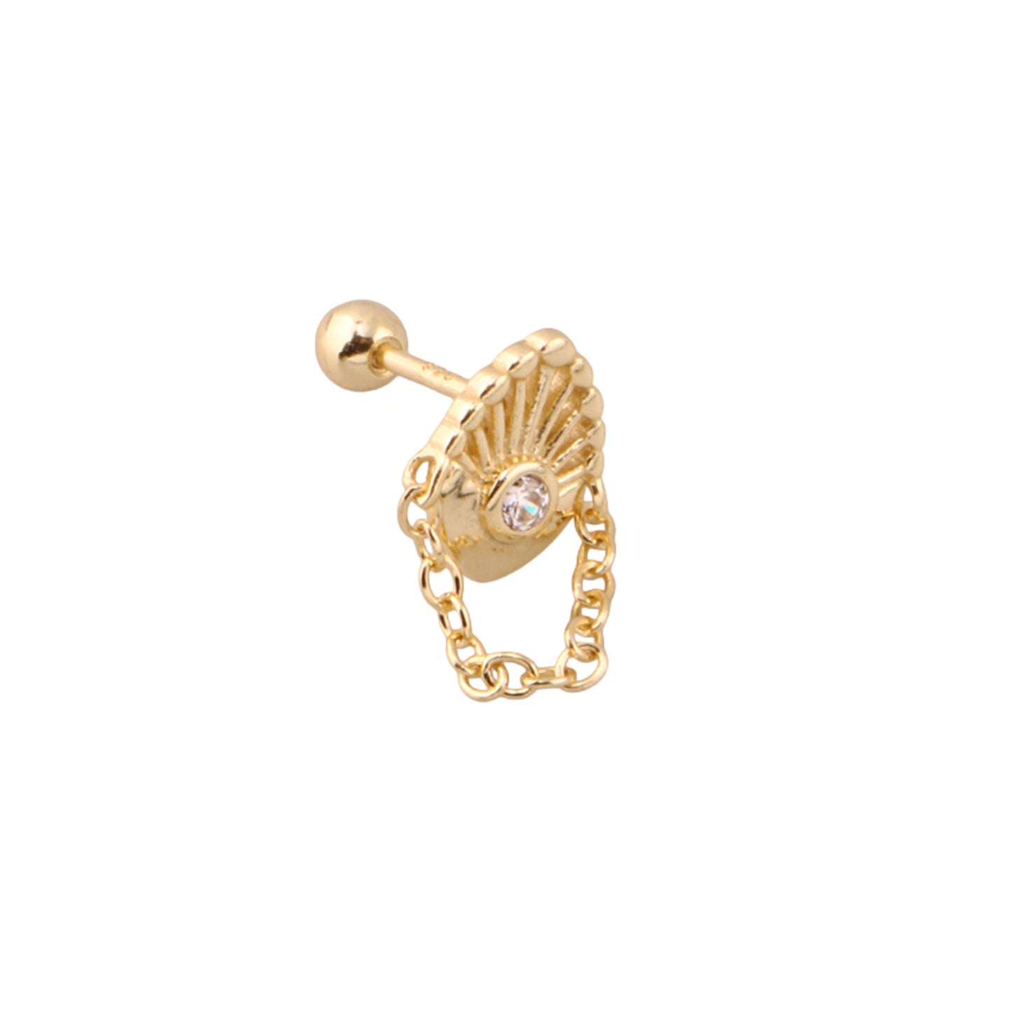 Pirius 4 Şık Gümüş Piercing - Ms3875
