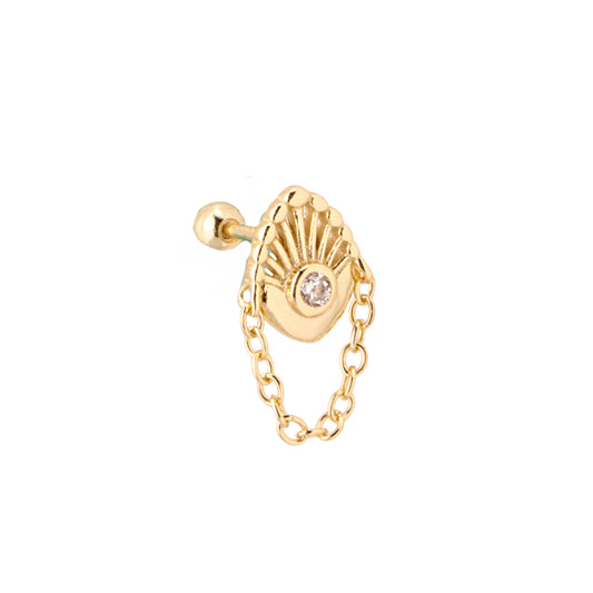Pirius 4 Şık Gümüş Piercing - Ms3875