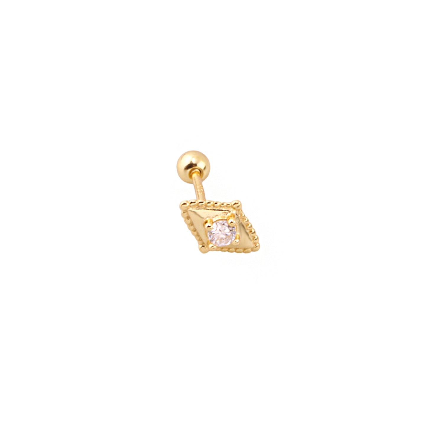 Pirius 5 Şık Gümüş Piercing - Ms3876