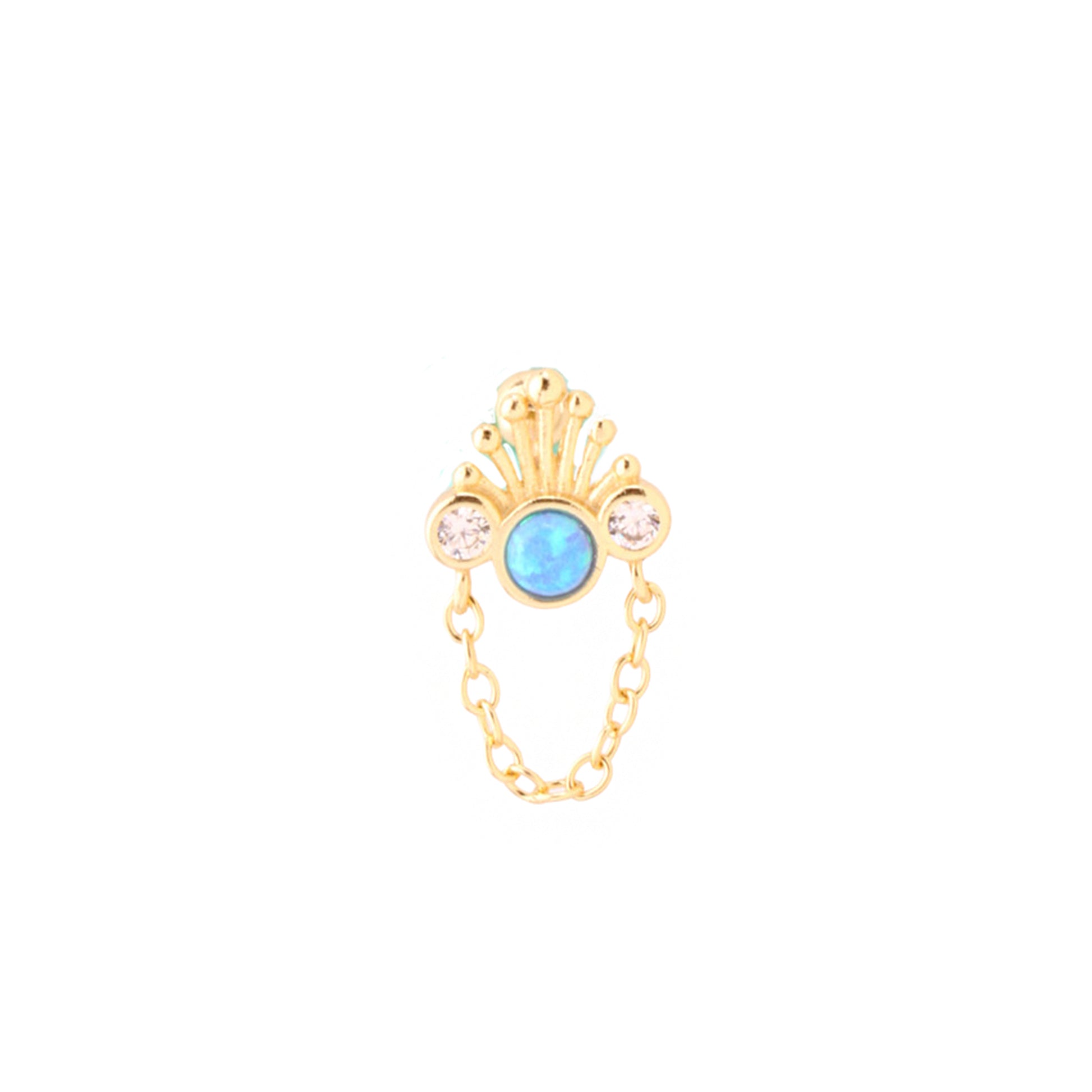 Pirius 6 Şık Gümüş Piercing - Ms3877