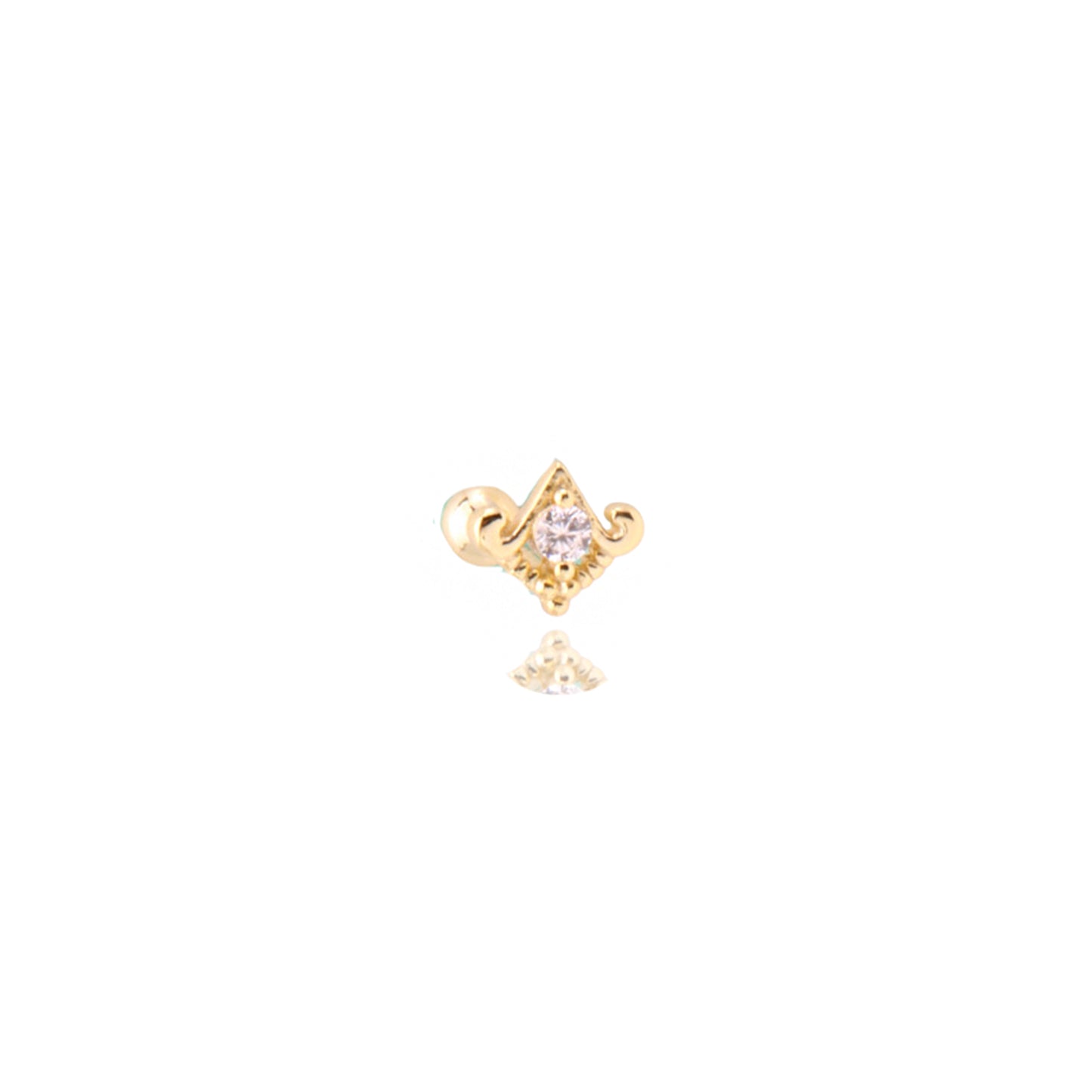 Pirius 10 Şık Gümüş Piercing - Ms3881