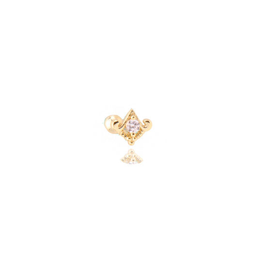 Pirius 10 Şık Gümüş Piercing - Ms3881