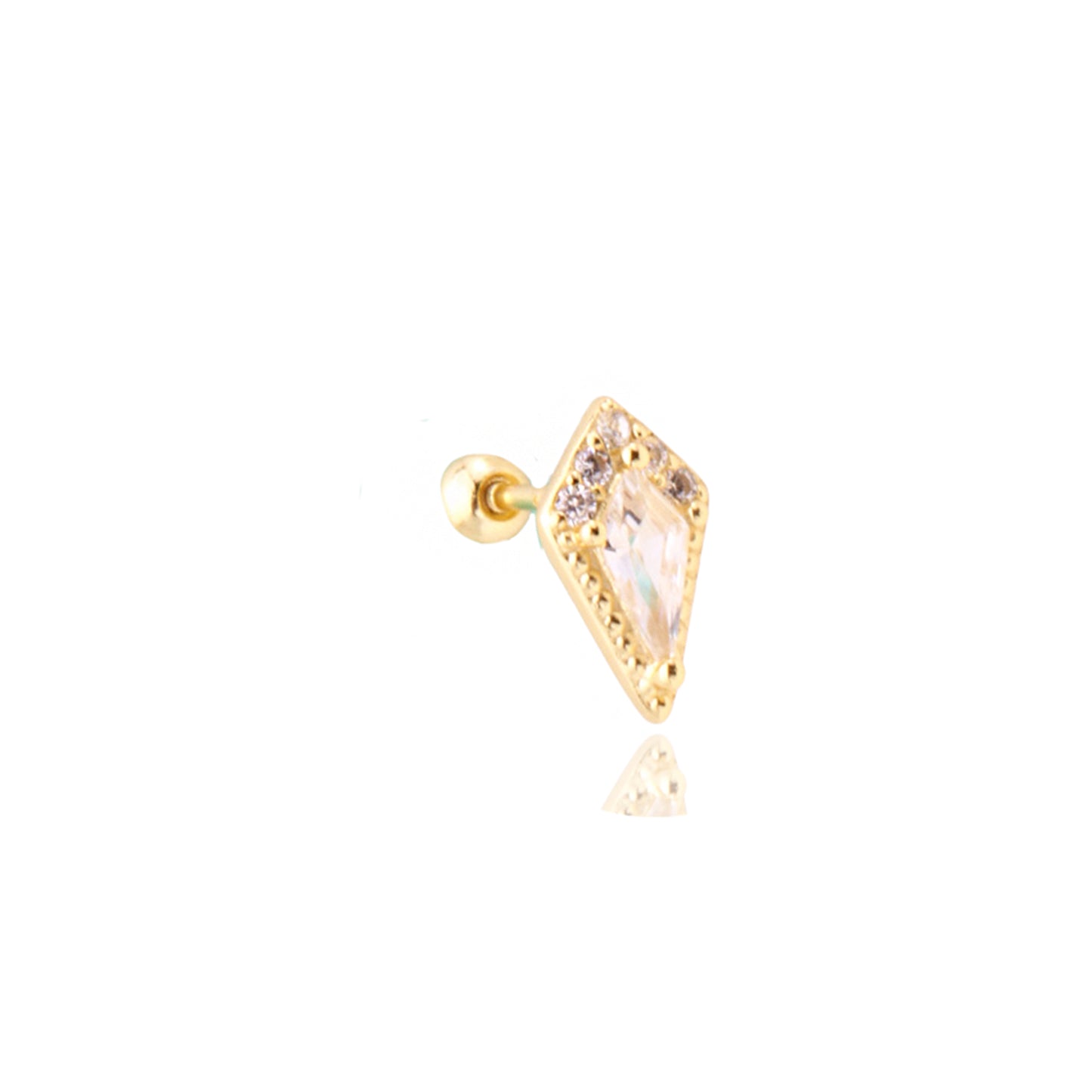 Pirius 14 Şık Gümüş Piercing - Ms3885