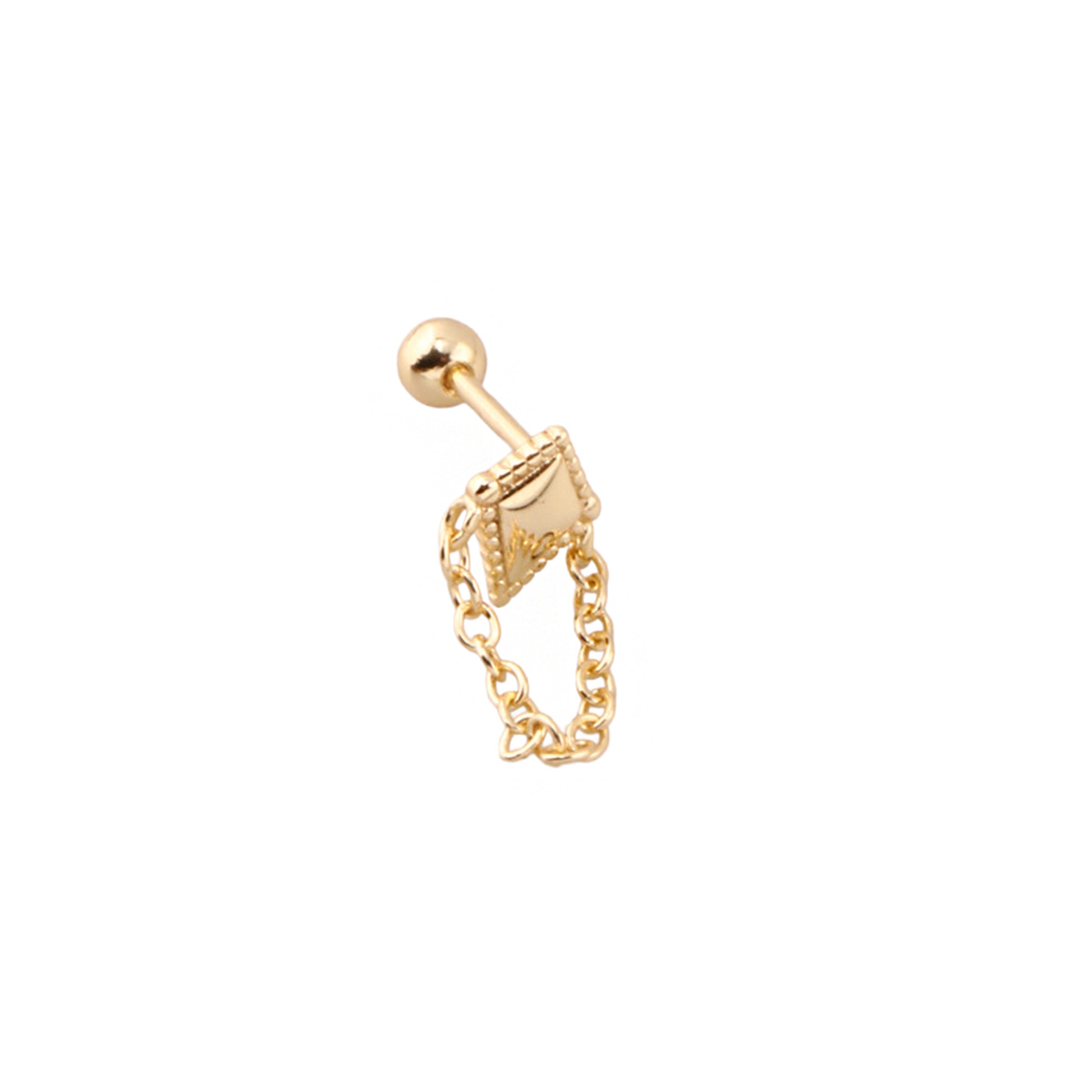 Pirius 17 Şık Gümüş Piercing - Ms3888