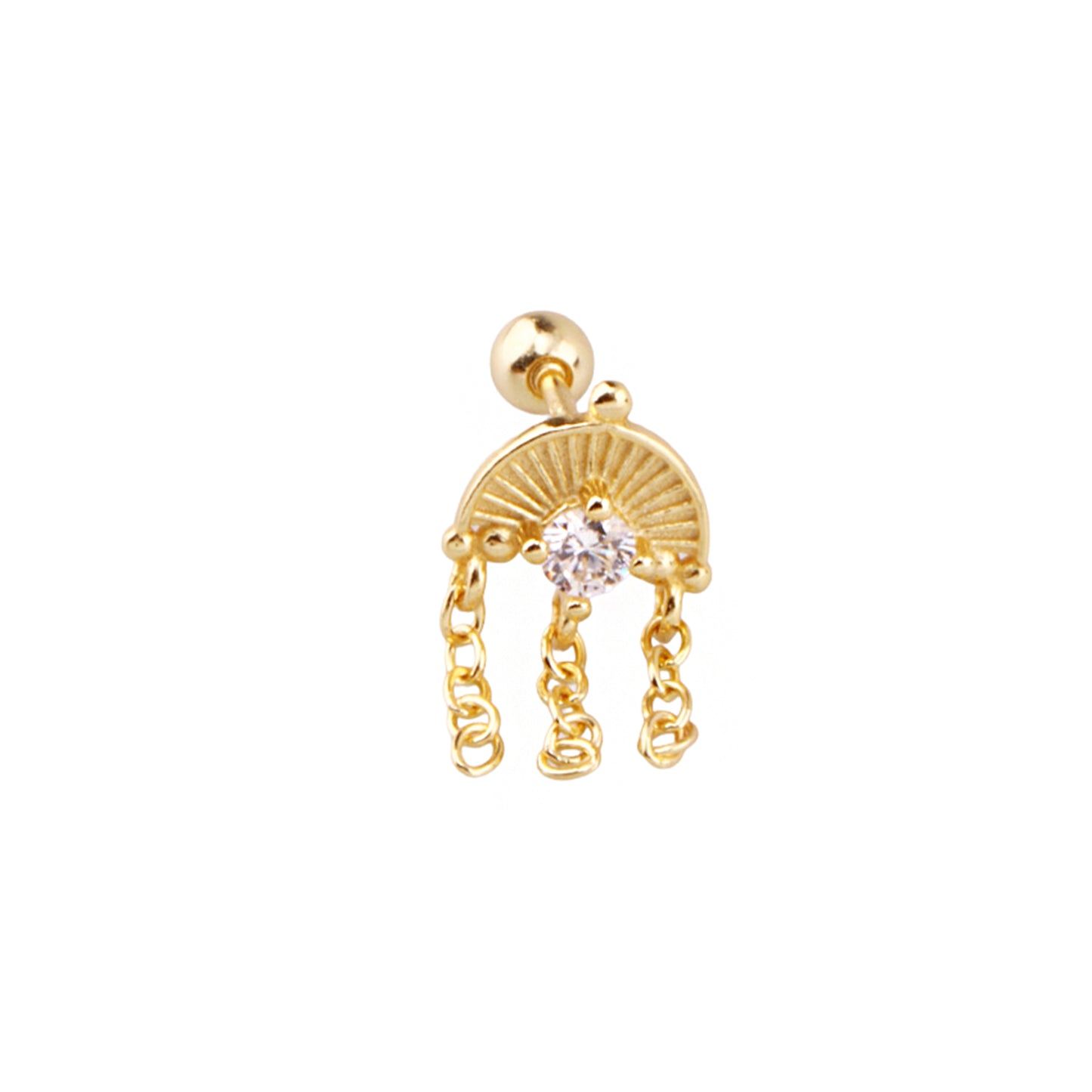 Pirius 18 Şık Gümüş Piercing - Ms3889