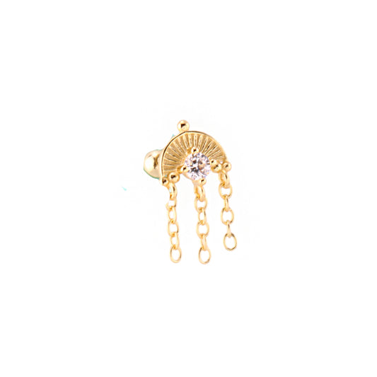Pirius 18 Şık Gümüş Piercing - Ms3889