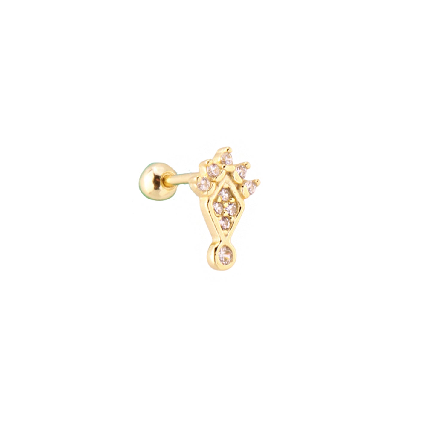 Pirius 19 Şık Gümüş Piercing - Ms3890