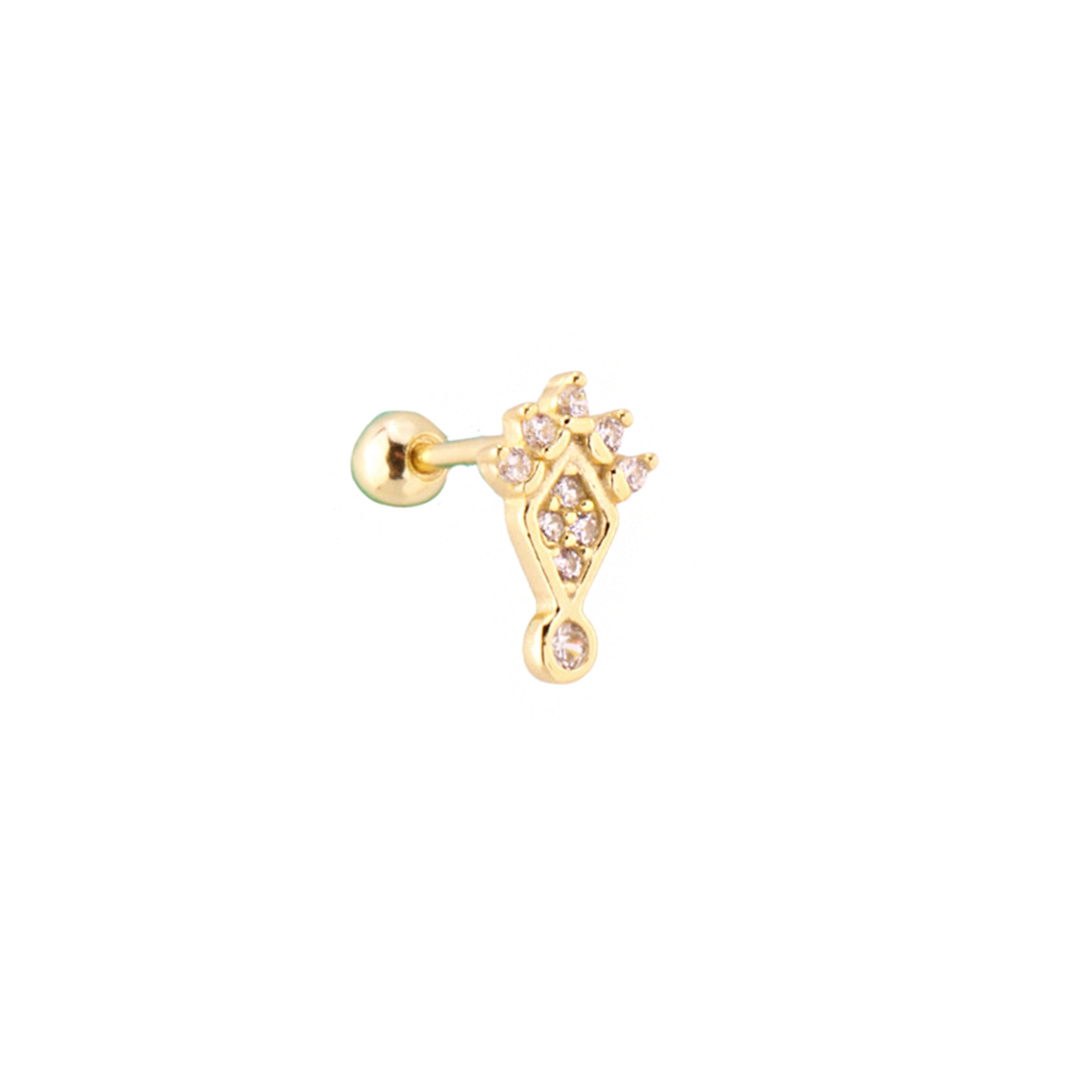 Pirius 19 Şık Gümüş Piercing - Ms3890