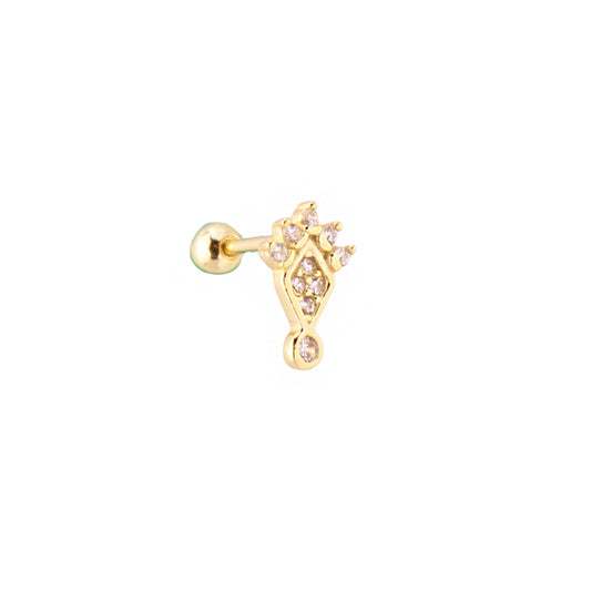 Pirius 19 Şık Gümüş Piercing - Ms3890