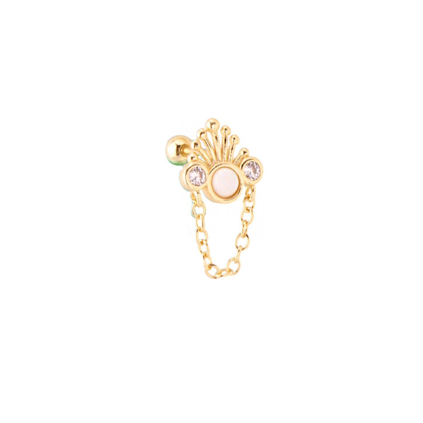 Pirius 23 Şık Gümüş Piercing - Ms3894