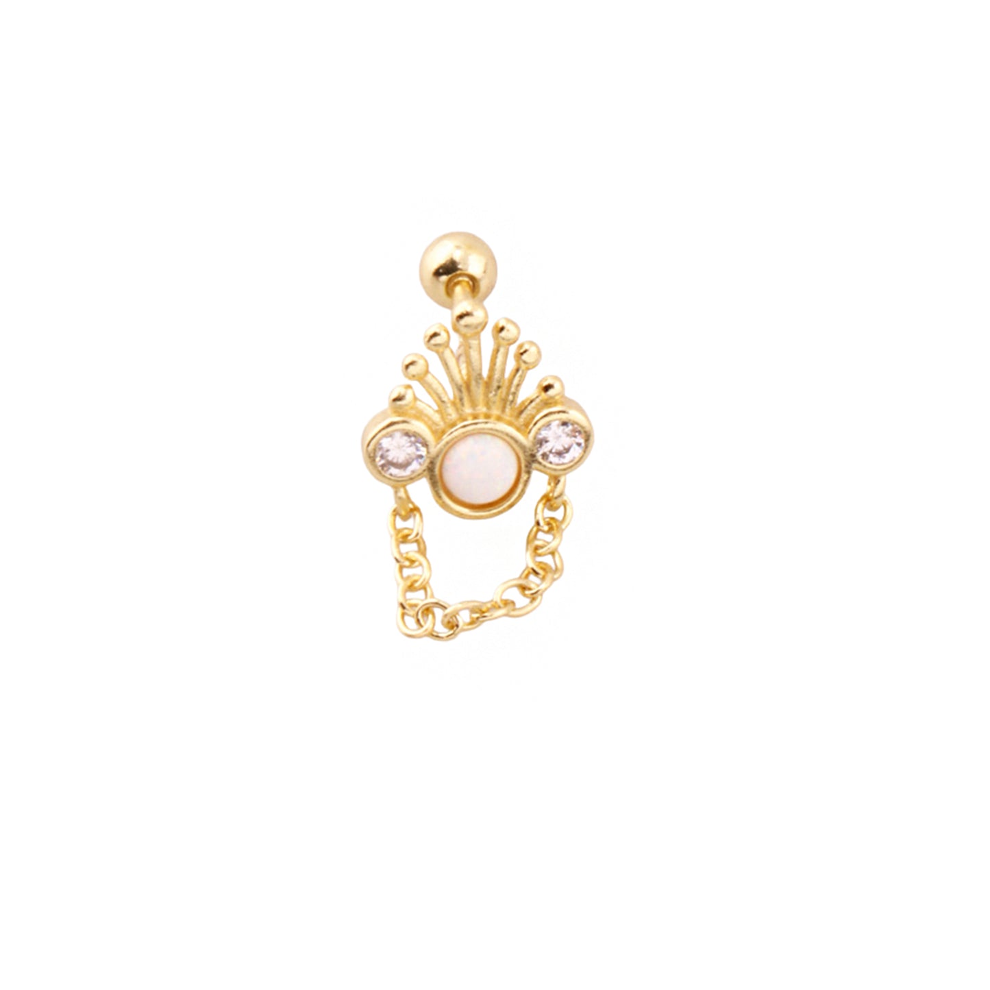 Pirius 23 Şık Gümüş Piercing - Ms3894