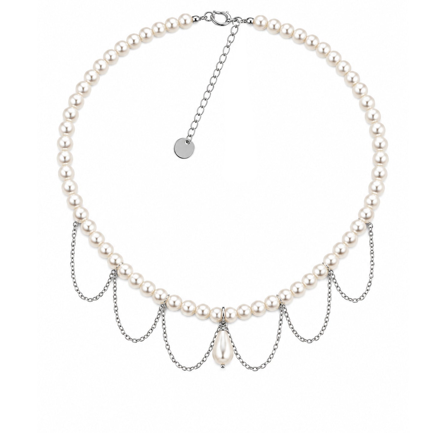 İno 3 Choker 925 Ayar Gümüş Kolye Altın Kaplama MS4107 - Masaliko