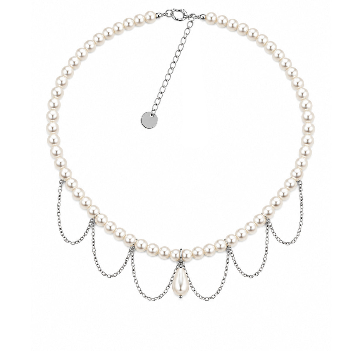 İno 3 Choker 925 Ayar Gümüş Kolye Altın Kaplama MS4107 - Masaliko