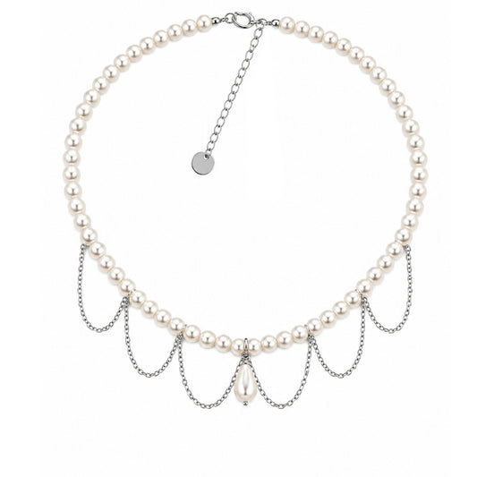İno 3 Choker 925 Ayar Gümüş Kolye Altın Kaplama MS4107 - Masaliko