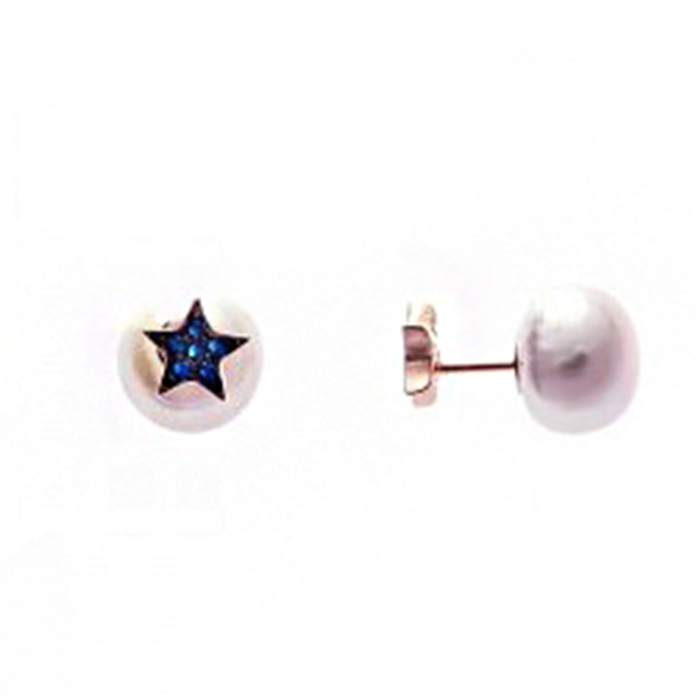 Pearl Star Silver Earrings SB1105