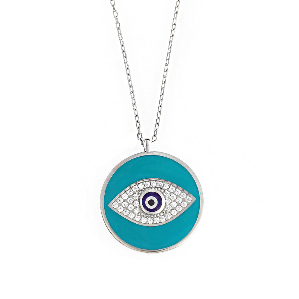 Eye Silver Necklace ms1540