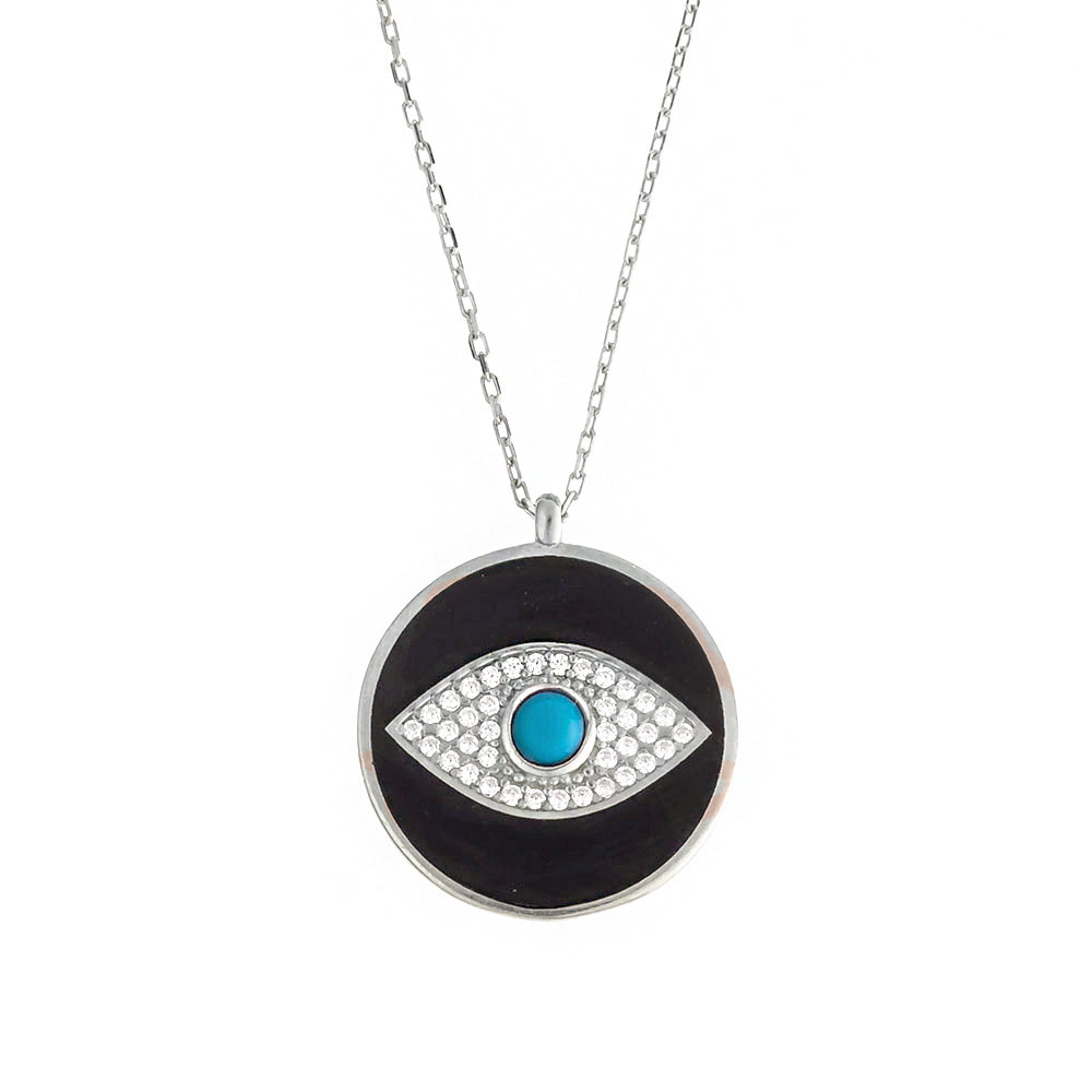 Eye Silver Necklace ms1545