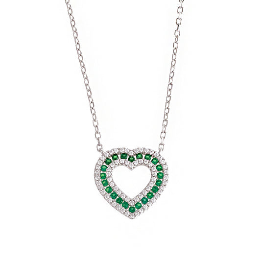 Heart Silver Necklace Sb1569