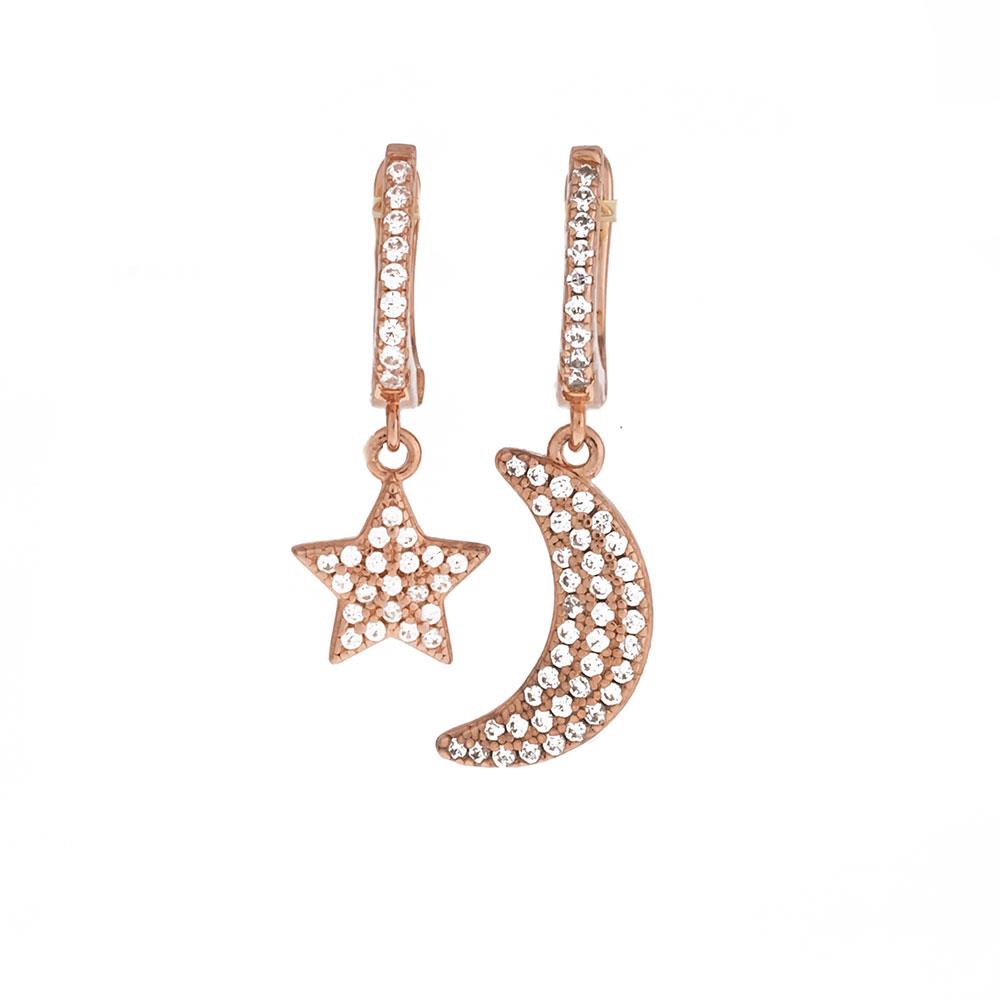 Moon Star Silver Earring Sb1610