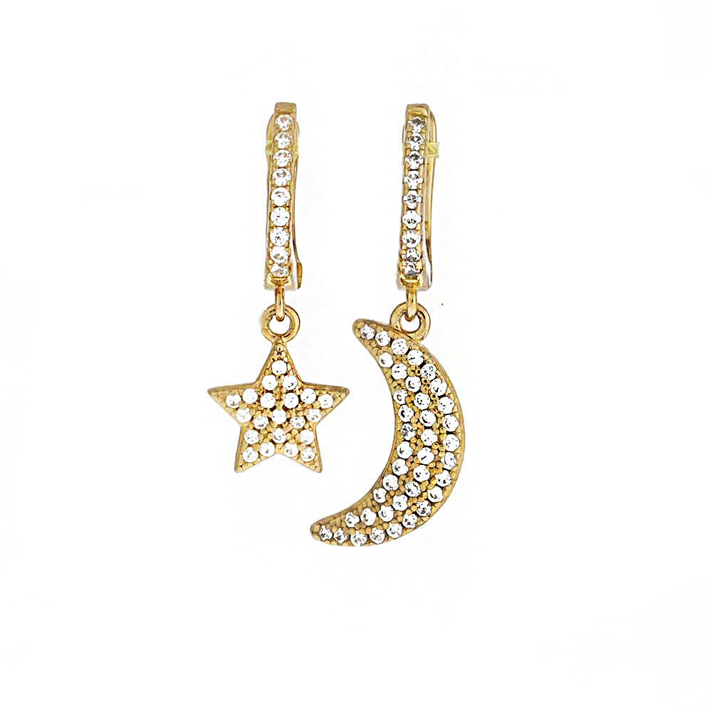 Moon Star Silver Earring Sb1610