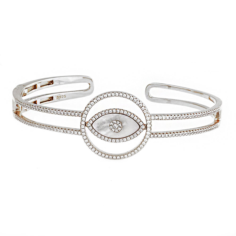 Double Sided Eye Silver Bracelet sB1628