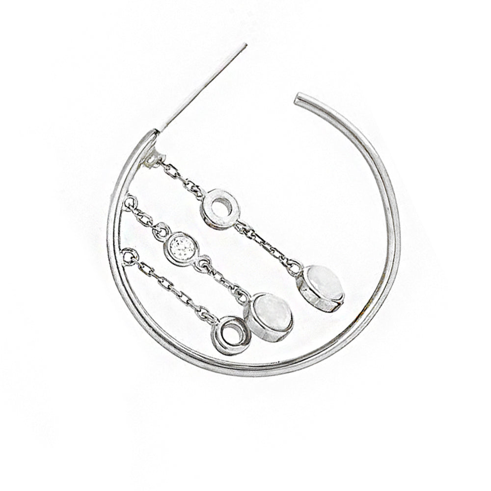 Italian Dangle Sterling Silver Earrings Sb1669