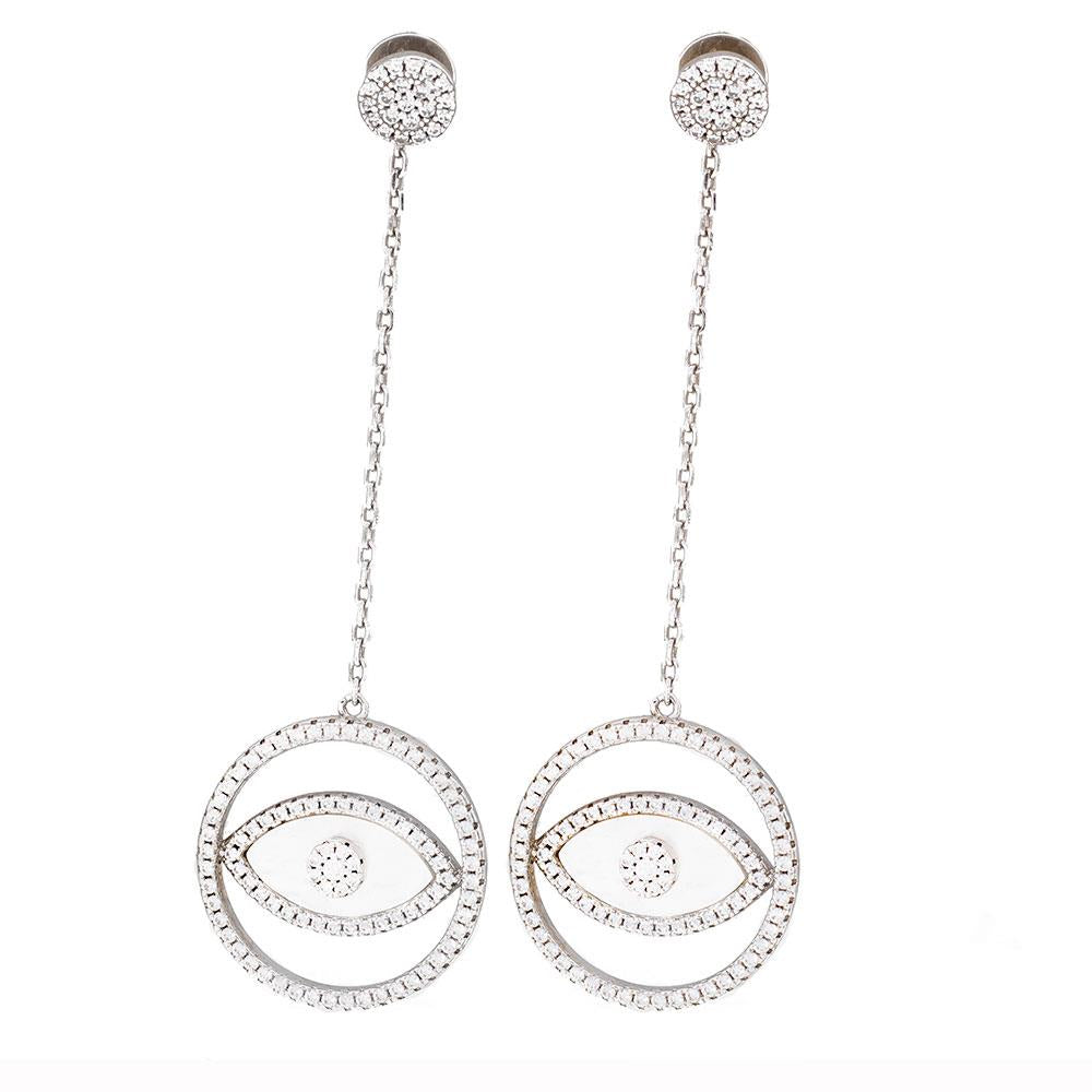 Eye Silver Earrings Sb1890