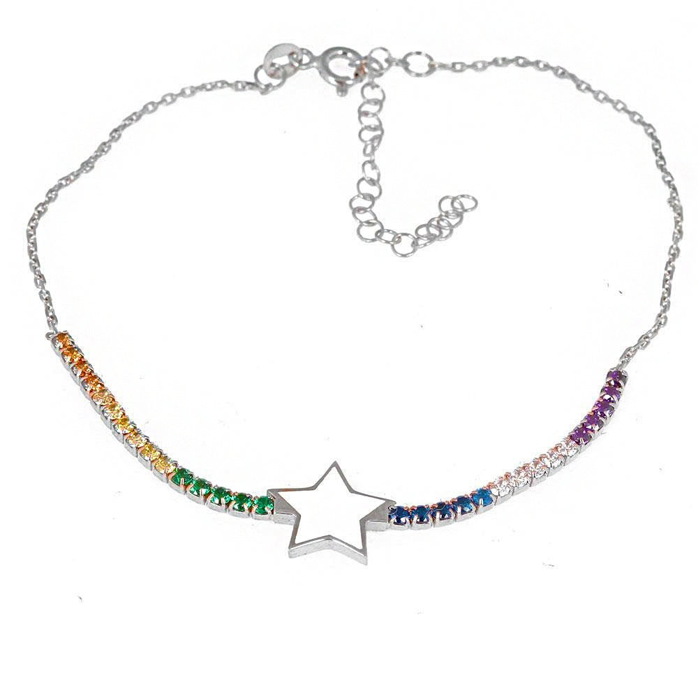 Star Silver Anklet Sb1950