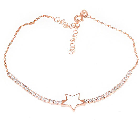 Star Silver Anklet Sb1952