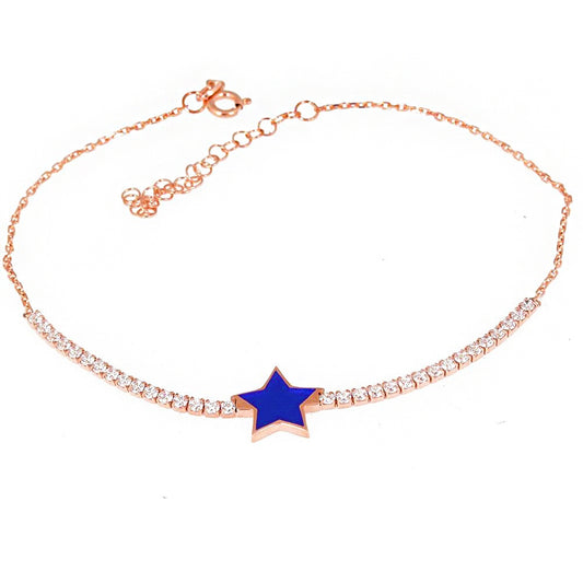 Star Silver Anklet Sb1956