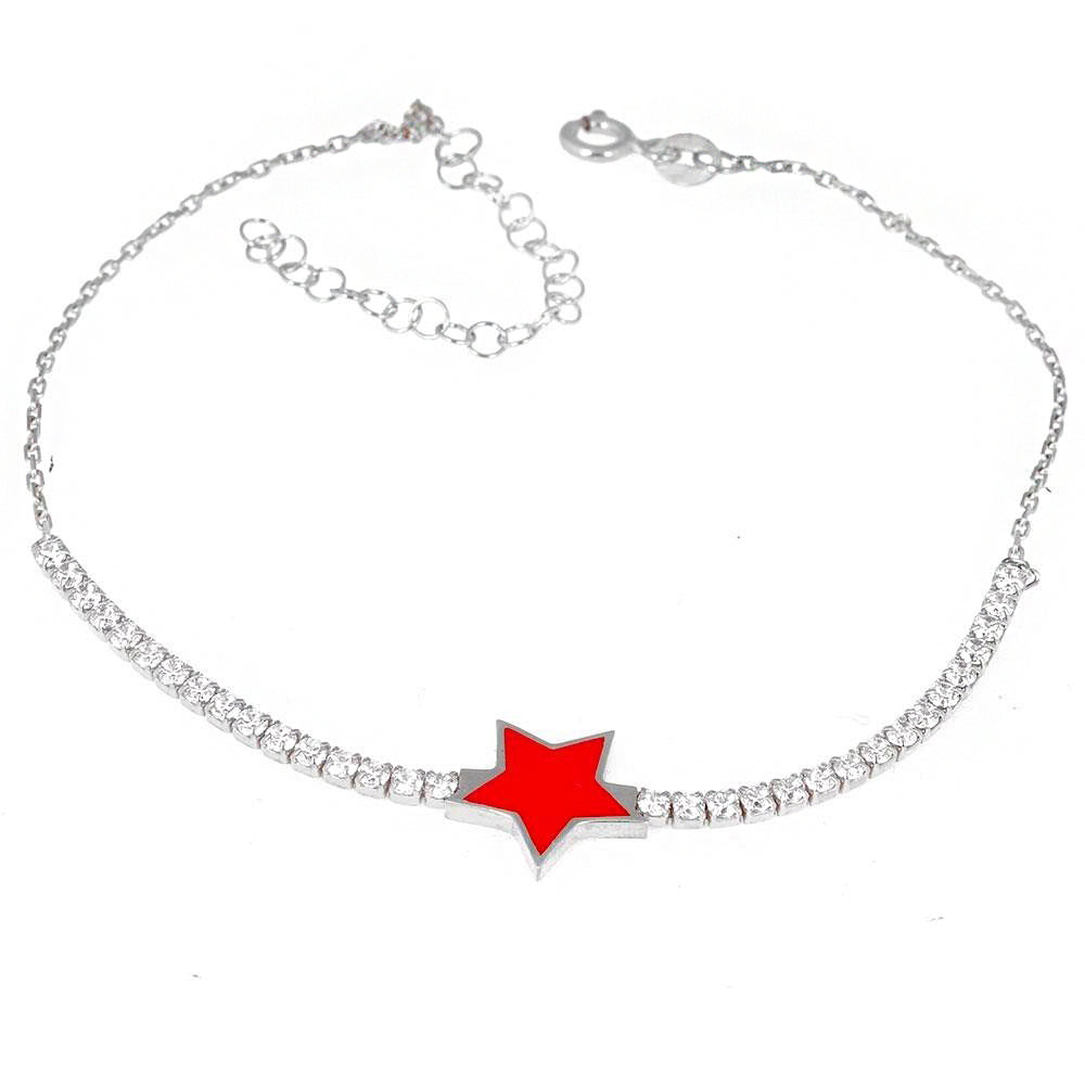 Star Neon Silver Bracelet Sb1958